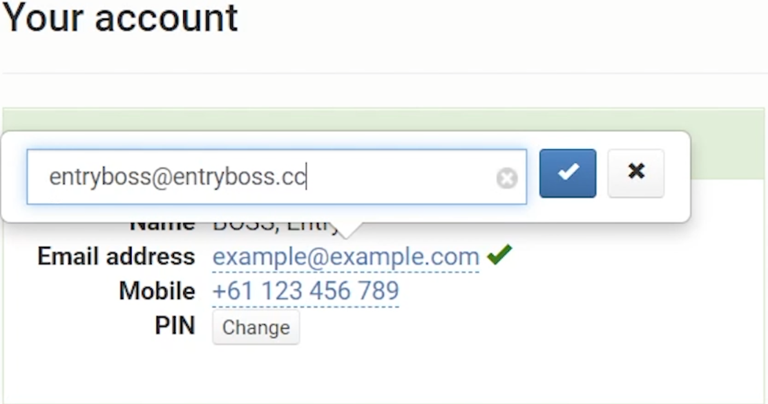 How to change the email of an account